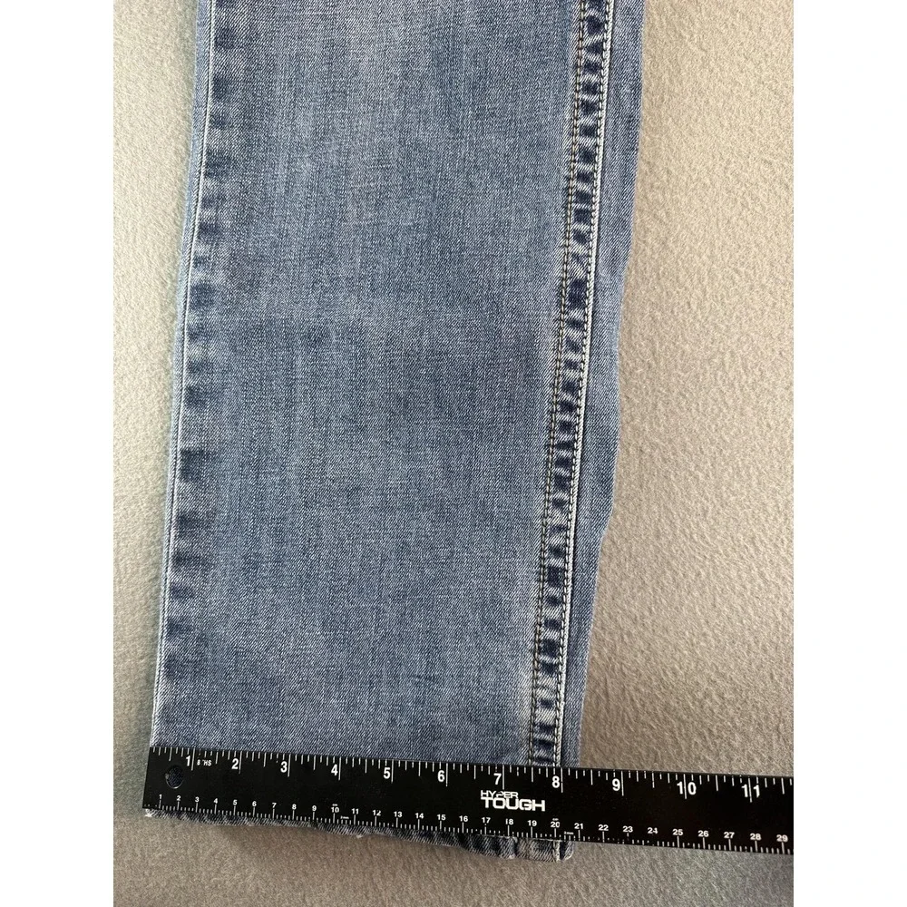 Ariat M5 Slim Straight Jeans Mens 38x36 Med Wash Blue Straight Distressed Denim